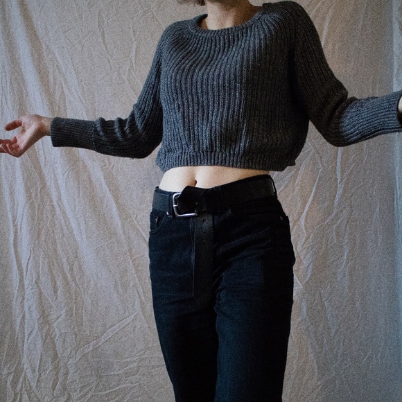 American Apparel Fisherman Cropped Sweater - Picture 1 of 5